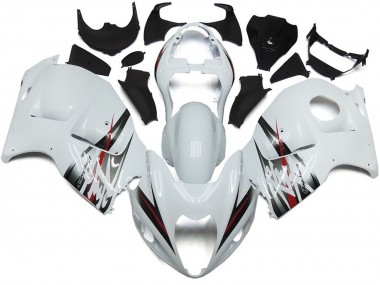 1997-2007 Estilo Blanco Brillante & Plateado GSXR 1300 Carenados Moto Al Por Mayor