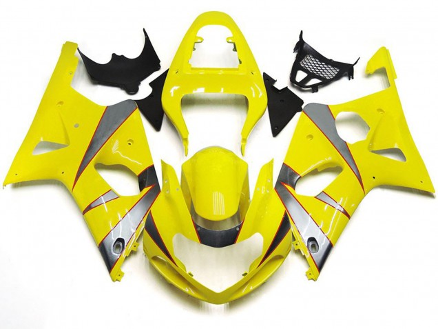2000-2002 Kit R Amarillo Brillante & Plateado GSXR 1000 Carenados Moto 2000-2002 Kit R Amarillo Brillante & Plateado GSXR 1000 Carenados Moto