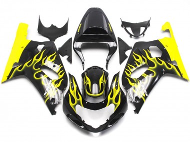 2001-2003 Amarillo Vibrante Llama GSXR 600-750 Carenados Moto Al Por Mayor