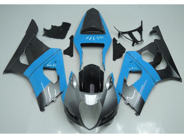 2003-2004 Azul Claro Plateado & Negro GSXR 1000 Carenados Moto 2003-2004 Azul Claro Plateado & Negro GSXR 1000 Carenados Moto