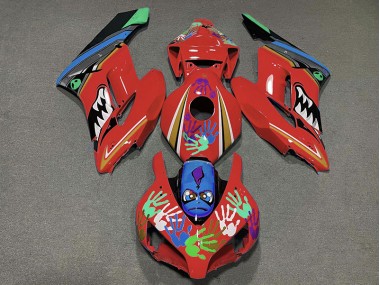 2004-2005 Tiburón Rojo CBR1000RR Carenados Moto Al Por Mayor