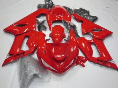 2005-2006 Rojo Brillo ZX6R Carenados Moto Al Por Mayor