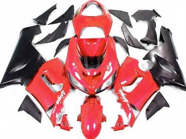 2005-2006 Rojo & Negro Mate ZX6R Carenados Moto Al Por Mayor