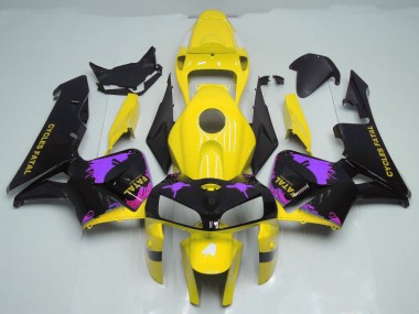 2005-2006 Salpicaduras De Amarillo Brillante & Morado CBR600RR Carenados Moto Al Por Mayor