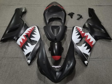 2005-2006 Tiburón Negro Mate ZX6R Carenados Moto Al Por Mayor
