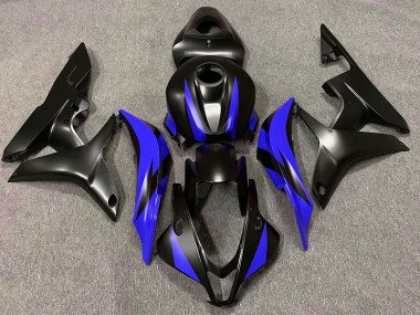 2007-2008 Diseño Negro Mate & Azul CBR600RR Carenados Moto Al Por Mayor
