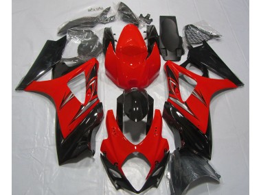 2007-2008 Rojo Lava & Negro GSXR 1000 Carenados Moto Al Por Mayor