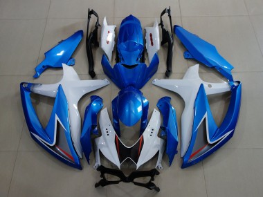 2008-2010 Azul Metalizado & Blanco GSXR 600-750 Carenados Moto Al Por Mayor