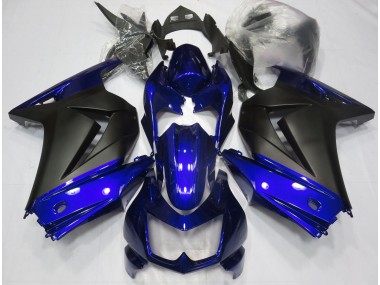 2008-2012 Azul & Negro Mate Ninja 250 Carenados Moto Al Por Mayor