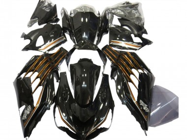 2012-2021 Negro Brillante & Naranja ZX14R Carenados Moto Al Por Mayor