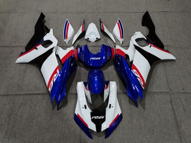 2017-2021 Azul Blanco & Rojo R6 Carenados Moto