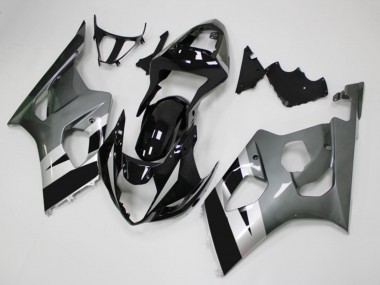 Carenados Moto Suzuki GSXR 1000 2003-2004 - Negro Brillante Plata Gris