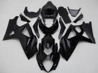 Carenados Moto Suzuki GSXR 1000 2007-2008 - Negro Brillante Negro Mate No Calcomanía