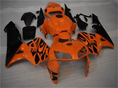 Carenado Moto Honda CBR600RR 2005-2006 - Naranja Negro Llama
