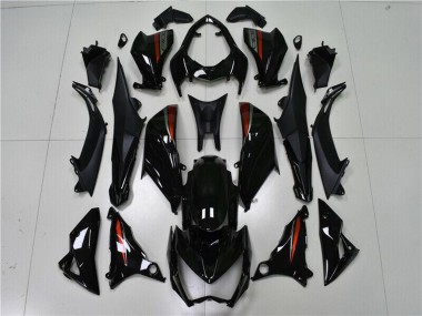 Carenados Moto Kawasaki Z800 2013-2018 - Negro Brillante Rojo Plata