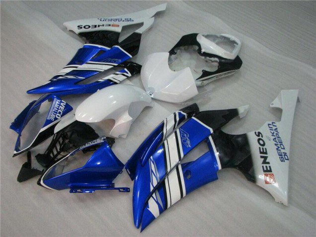 Carenados Moto Yamaha YZF R6 2008-2016 - Blanco Azul Negro ENEOS Semakin Didepan