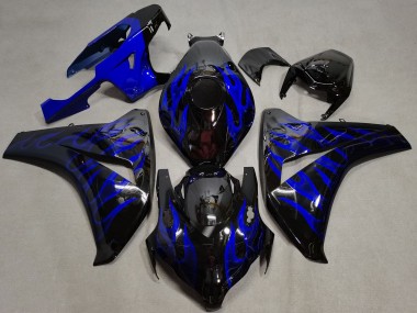 Carenados Moto Honda CBR1000RR 2008-2011 - Negro Brillante Azul Llama