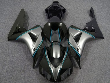 Carenados Moto Honda CBR1000RR 2006-2007 - Plata Azul Negro Brillante Pinstripe