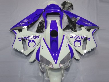 Carenados Moto Honda CBR600RR 2003-2004 - Blanco Azul Pramac