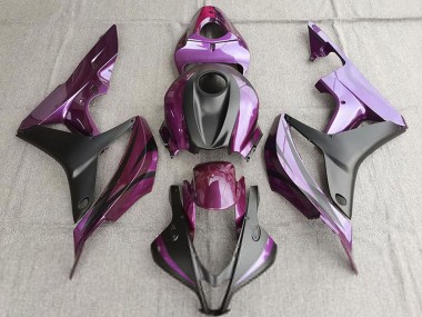 Carenado Moto Honda CBR600RR 2007-2008 - Púrpura Negro Mate