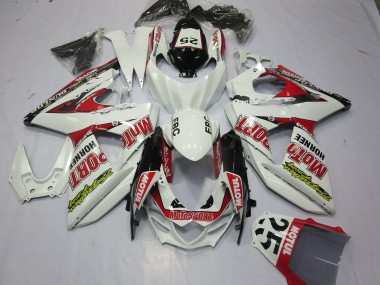 Carenados Moto Suzuki GSXR 1000 2009-2016 - Blanco Rojo Dunlop 52