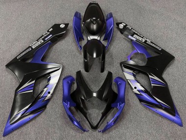 Carenados Moto Suzuki GSXR 1000 2005-2006 - Negro Mate Azul
