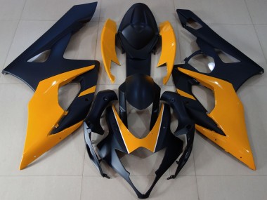 Carenados Moto Suzuki GSXR 1000 2005-2006 - Negro Mate Naranja Claro