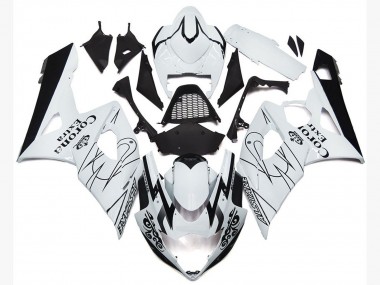 Carenados Moto Suzuki GSXR 1000 2005-2006 - Blanco Negro Corona OEM Estilo