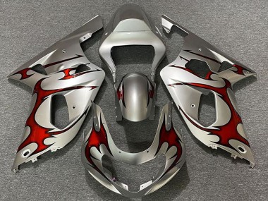 Carenados Moto Suzuki GSXR 600 / GSXR 750 2001-2003 - Plata Rojo