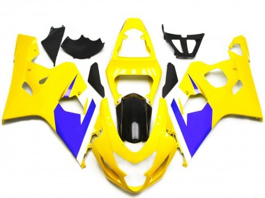 Carenados Moto Suzuki GSXR 600 / GSXR 750 2004-2005 - Amarillo Azul Blanco Negro Brillante