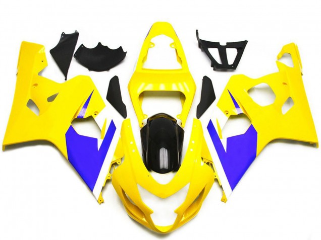 Carenados Moto Suzuki GSXR 600 / GSXR 750 2004-2005 - Amarillo Azul Blanco Negro Brillante