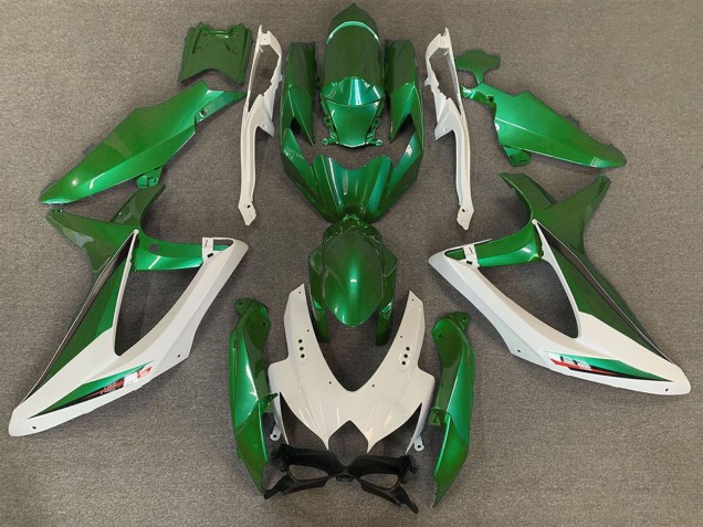 Carenados Moto Suzuki GSXR 600 / GSXR 750 2008-2010 - Blanco Verde OEM Estilo