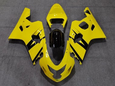Carenados Moto Suzuki GSXR 600 / GSXR 750 2004-2005 - Amarillo Negro Brillante OEM Estilo