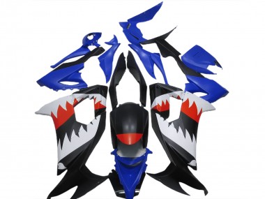 Carenados Moto Kawasaki ZX10R 2008-2010 - Azul Negro Blanco Rojo Tiburón