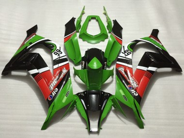Carenados Moto Kawasaki ZX10R 2011-2015 - Verde Rojo Blanco Negro Elf Motocard 66