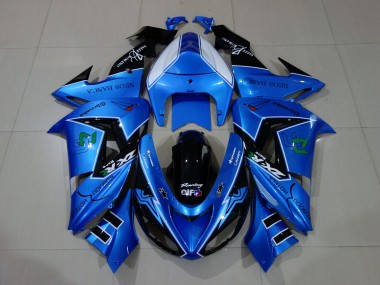 Carenados Moto Kawasaki ZX10R 2006-2007 - Azul Líquido Negro Brillante