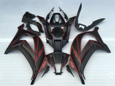 Carenados Moto Kawasaki ZX10R 2011-2015 - Negro Mate Rojo