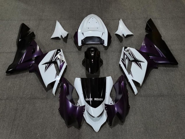 Carenados Moto Kawasaki ZX10R 2004-2005 - Blanco Púrpura Negro