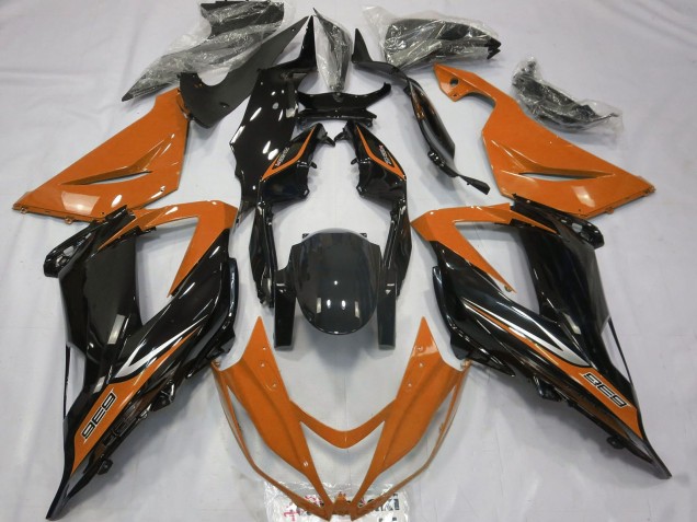 Carenados Moto Kawasaki ZX6R 2013-2018 - Naranja Negro Brillante