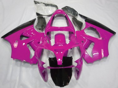 Carenados Moto Kawasaki ZX6R 2000-2002 - Rosa Negro Brillante
