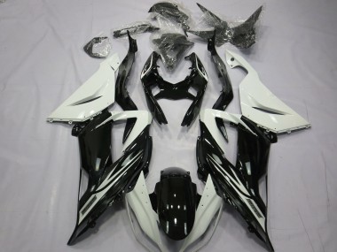 Carenados Moto Kawasaki ZX6R 2013-2018 - Blanco Negro Brillante