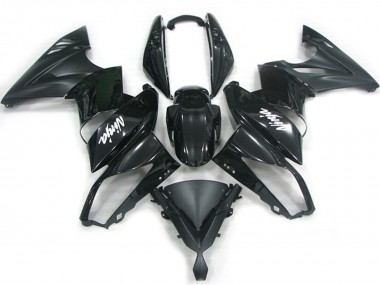 Carenados Moto Kawasaki Ninja 650R 2009-2011 - Negro Brillante Negro Mate Blanco Calcomanía