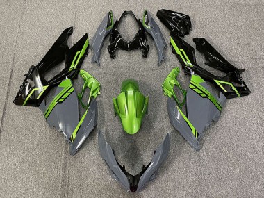Carenados Moto Kawasaki Ninja 400 2018-2024 - Verde Nardo Gris Negro Brillante