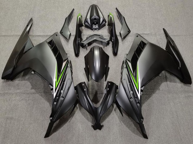 Carenados Moto Kawasaki Ninja 300 2013-2024 - Negro Mate Verde