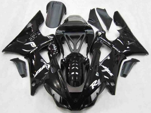 Carenados Moto Yamaha R1 2000-2001 - Negro Brillante Blanco