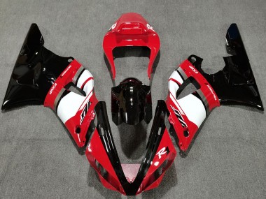 Carenados Moto Yamaha R1 2000-2001 - Rojo Blanco Negro Brillante