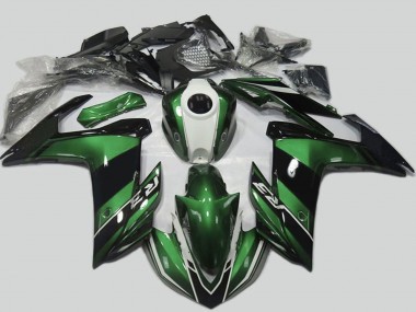 Carenado Moto Yamaha R3 2015-2018 - Verde Blanco Negro Brillante