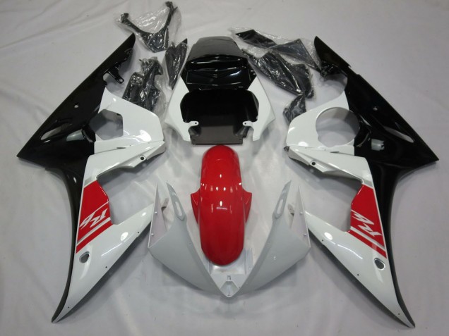 Carenado Moto Yamaha R6 2005 - Blanco Rojo Negro