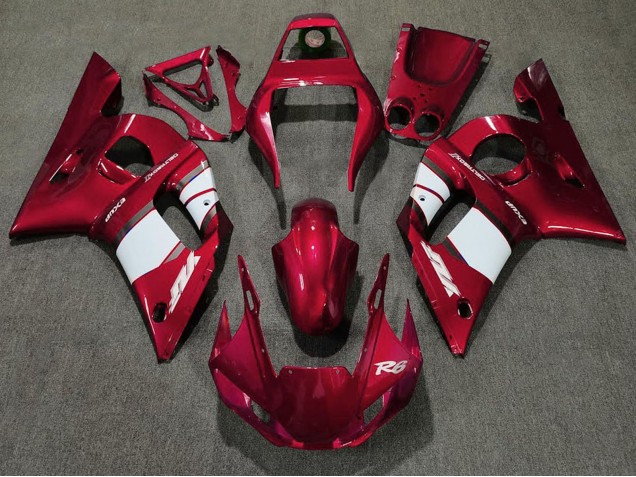 Carenado Moto Yamaha R6 1998-2002 - Rojo Blanco