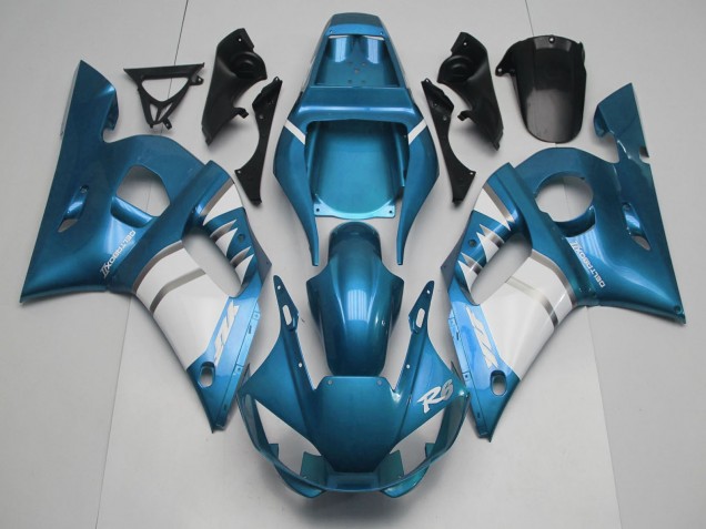 Carenados Moto Yamaha R6 1998-2002 - Azul Blanco Plata